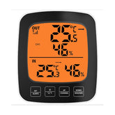 Digitales Thermometer-Hygrometer mit großem Bildschirm für drinnen und draußen mit Temperatur, Luftfeuchtigkeit und Wecker
